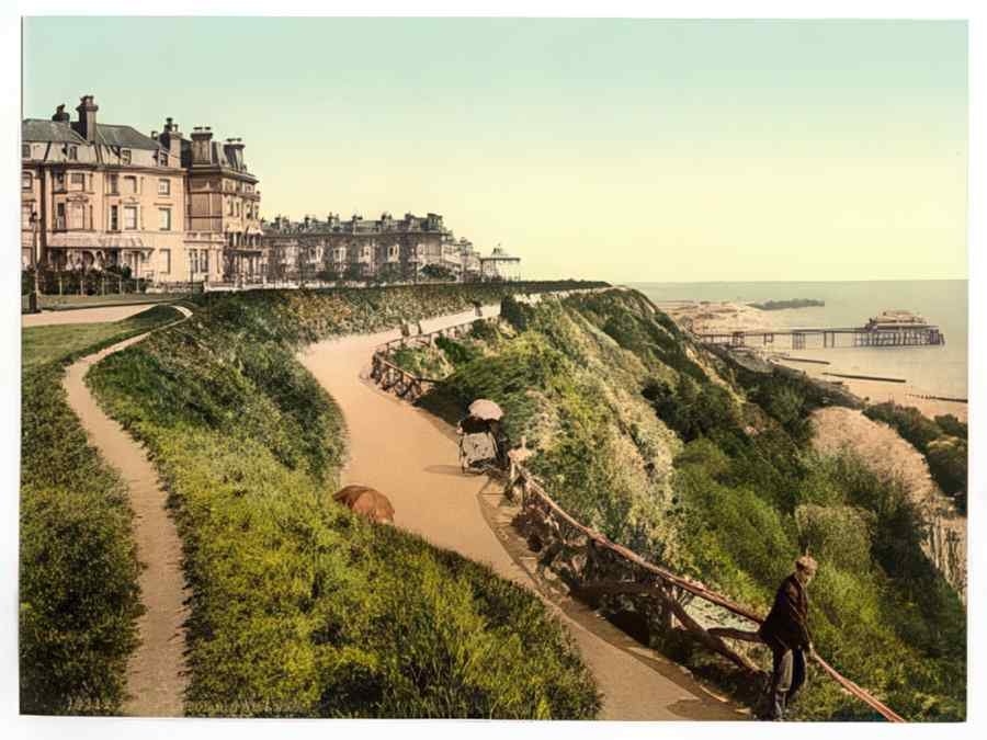 Vintage The Lees Folkestone England A4 Photo Print