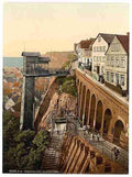 Vintage The Lift Helgoland A4 Photo Print
