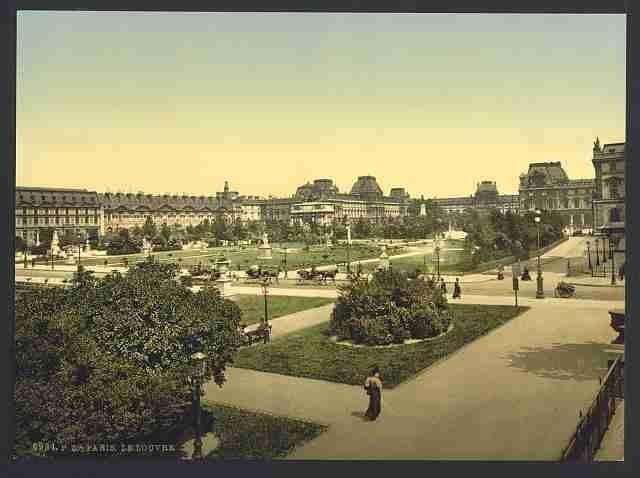 Vintage The Louvre Paris A4 Photo Print