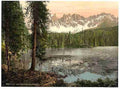Vintage The Lower Karersee Tyrol A4 Photo Print