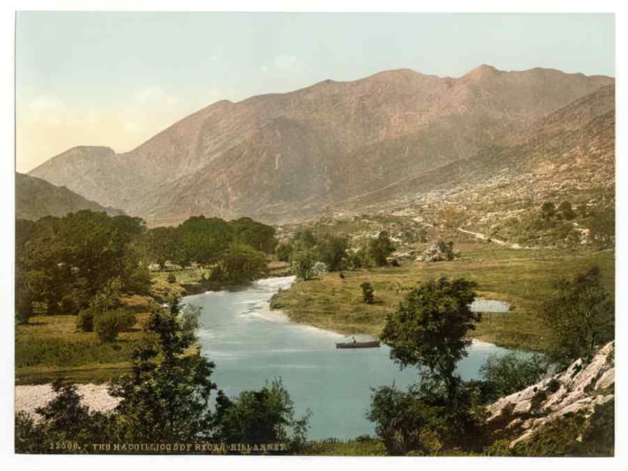 Vintage The Macgillicuddy Reeks Killarney County Kerry Ireland A4 Photo Print