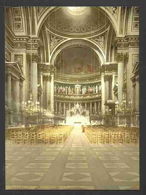 Vintage The Madeleine interior Paris A4 Photo Print