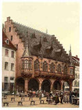Vintage The Market Freiburg Baden A4 Photo Print