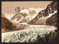 Vintage The Mer de Glace I Chamonix Valley A4 Photo Print