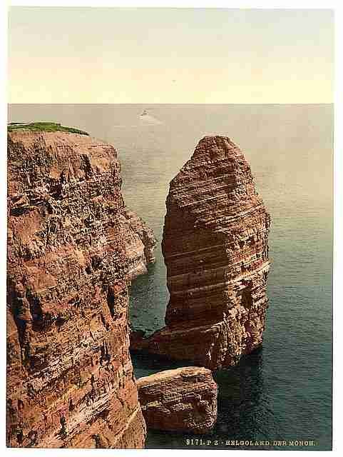 Vintage The Monk from above Helgoland A4 Photo Print