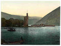 Vintage The Mouse Tower Bingen the Rhine A4 Photo Print
