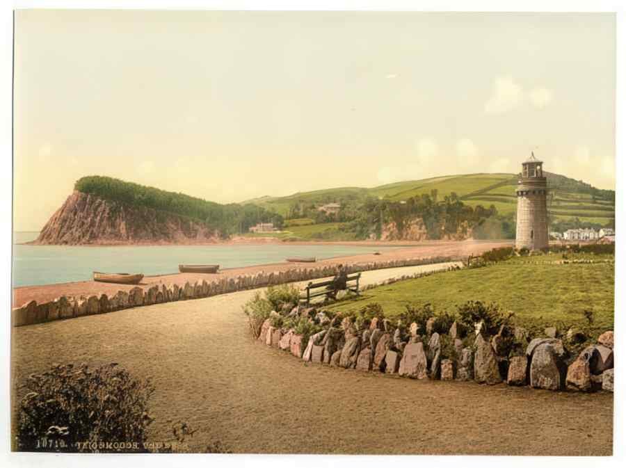 Vintage The Ness Teignmouth England A4 Photo Print