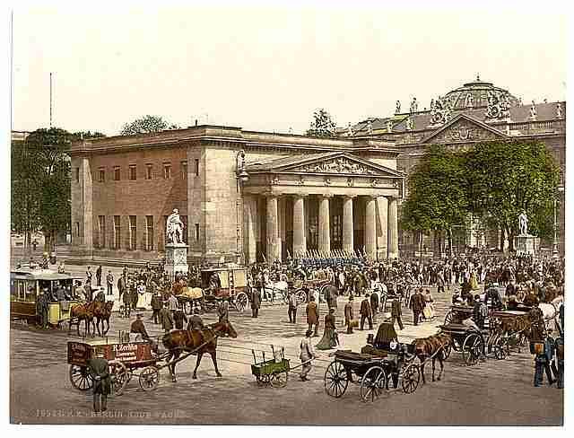 Vintage The New Guard and street scene Berlin A4 Photo Print