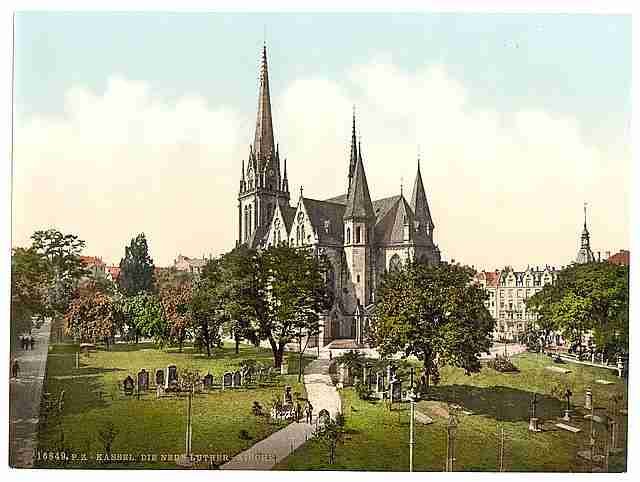 Vintage The New Luther Church Cassel Hesse Nassau A4 Photo Print