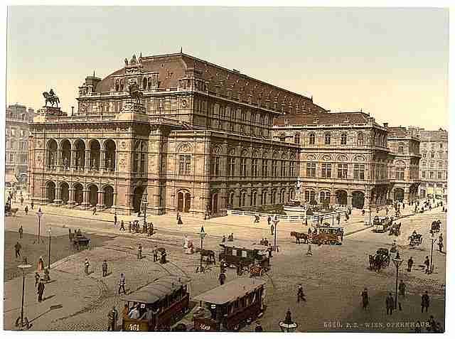 Vintage The Opera House Vienna A4 Photo Print