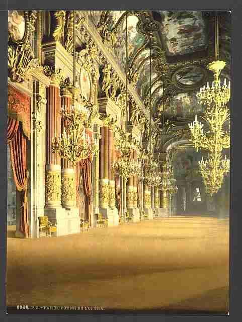 Vintage The Opera House the foyer Paris A4 Photo Print