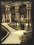 Vintage The Opera House the grand staircase Paris A4 Photo Print