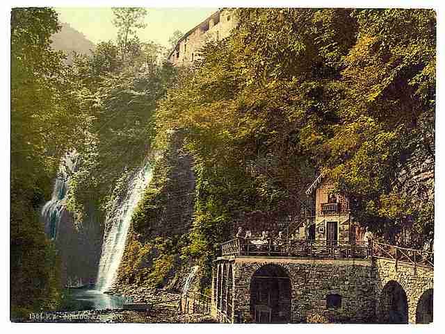 Vintage The Orrido at Osteno Tessin A4 Photo Print
