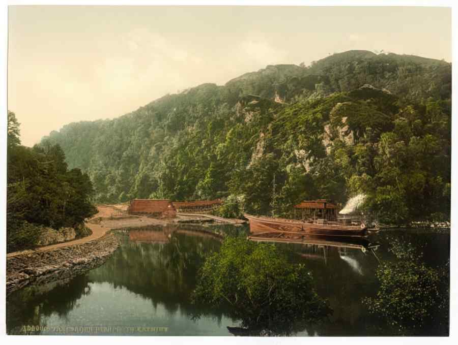 Vintage The Pier Loch Katrine Trossachs Scotland A4 Photo Print