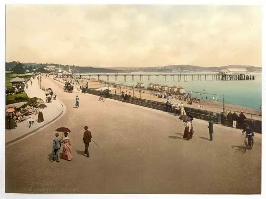 Vintage The Pier Paignton England A4 Photo Print
