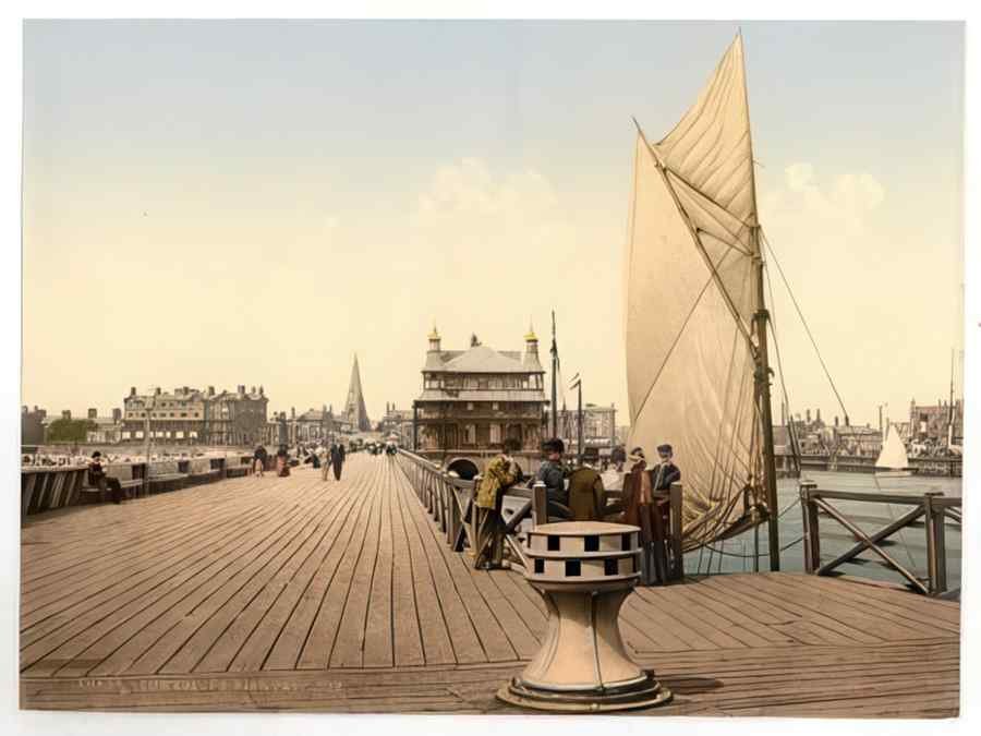 Vintage The Pier Pavillion Lowestoft England A4 Photo Print