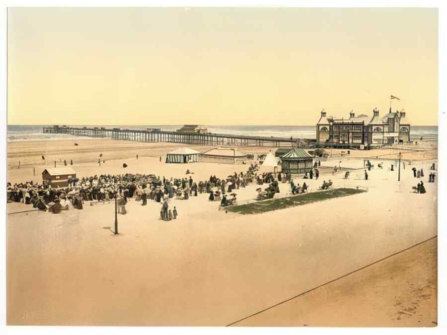 Vintage The Pier Rhyl Wales A4 Photo Print
