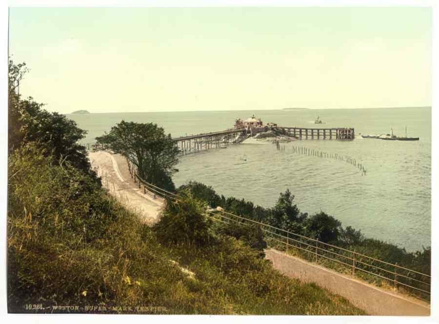 Vintage The Pier Westonsupermare England A4 Photo Print
