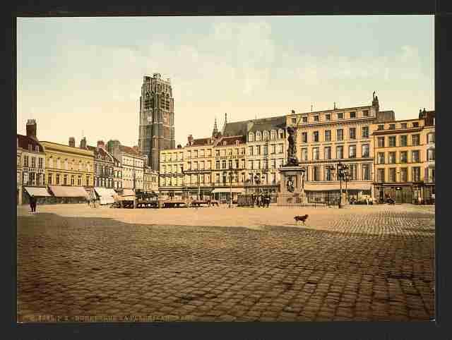 Vintage The Place Jean Bart Dunkirk A4 Photo Print