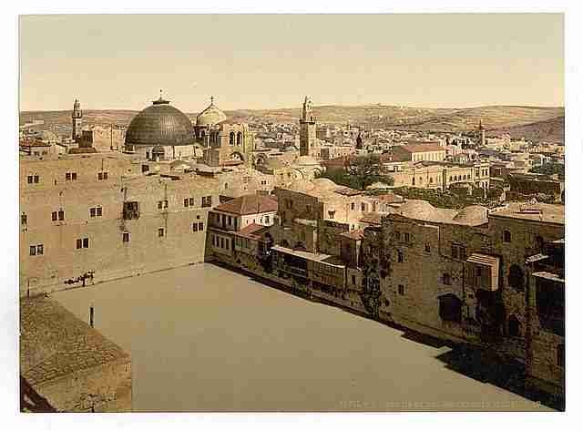 Vintage The Pool of Hezekiah Jerusalem A4 Photo Print