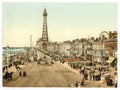 Vintage The Promenade Blackpool England A4 Photo Print