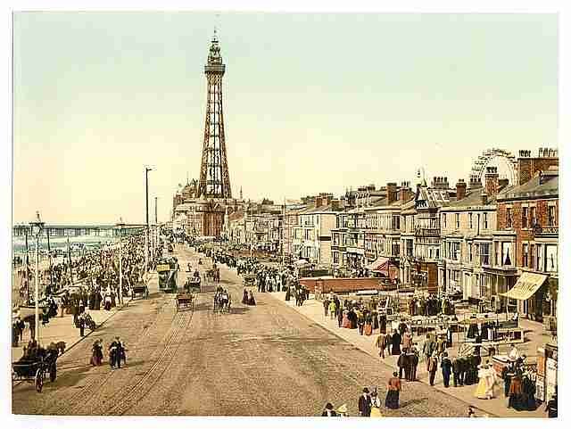 Vintage The Promenade Blackpool A4 Photo Print