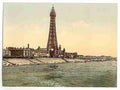 Vintage The Promenade & Tower I Blackpool A4 Photo Print