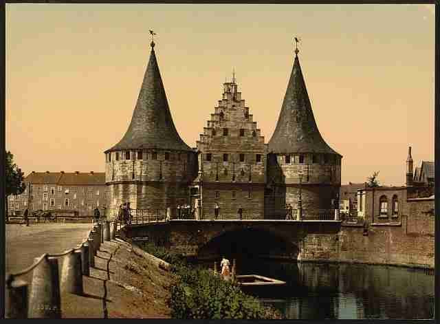 Vintage The Rabot Gate Ghent A4 Photo Print