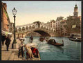 Vintage The Rialto Bridge II Venice A4 Photo Print