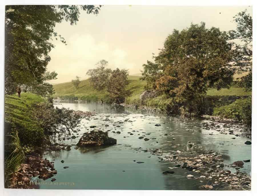 Vintage The Ribble At Horton Yorkshire England A4 Photo Print
