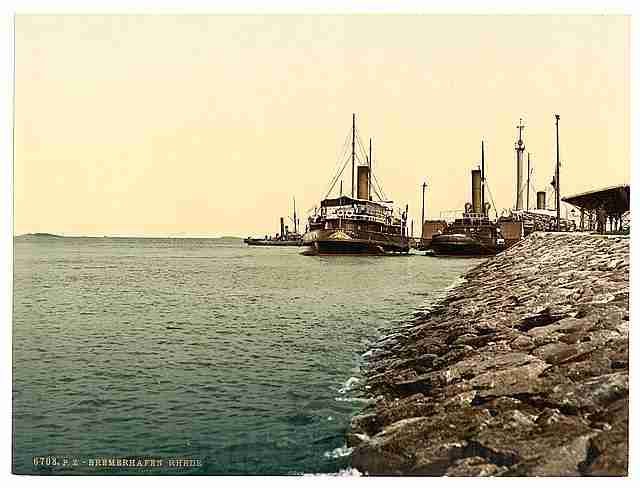 Vintage The Roadstead Bremerhafen Hanover A4 Photo Print