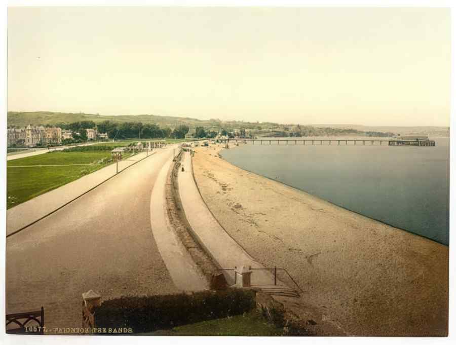 Vintage The Sands Paignton England A4 Photo Print