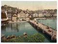 Vintage The Schweizerhof Quay Lucerne A4 Photo Print