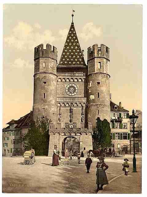 Vintage The Spalenthor Basle A4 Photo Print