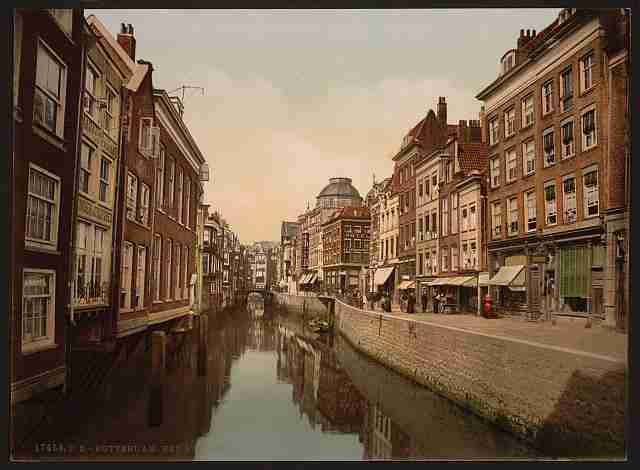 Vintage The Steiger canal Rotterdam A4 Photo Print