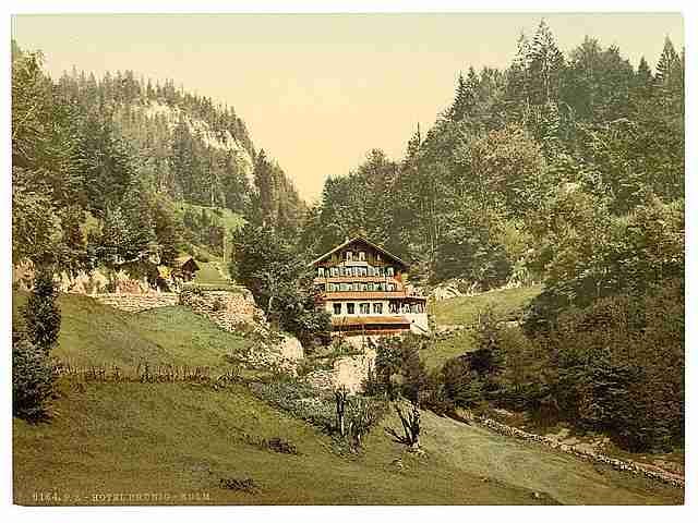 Vintage The Summit Hotel Brunig Bernese Oberland A4 Photo Print