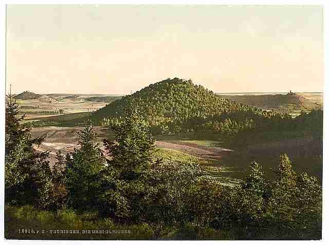 Vintage The Three Gleichen Thuringia A4 Photo Print