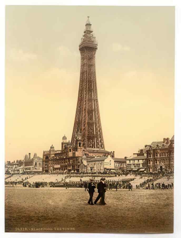Vintage The Tower Blackpool England A4 Photo Print