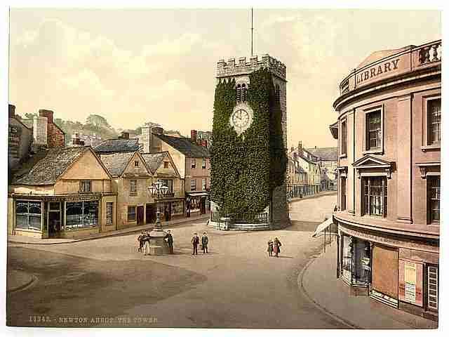 Vintage The Tower Newton Abbott A4 Photo Print