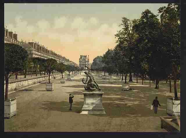 Vintage The Tuileries garden Paris A4 Photo Print