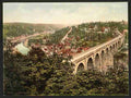 Vintage The Viaduct Dinan A4 Photo Print