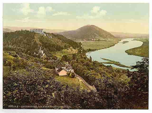 Vintage The Walhalla I Ratisbon Bavaria A4 Photo Print