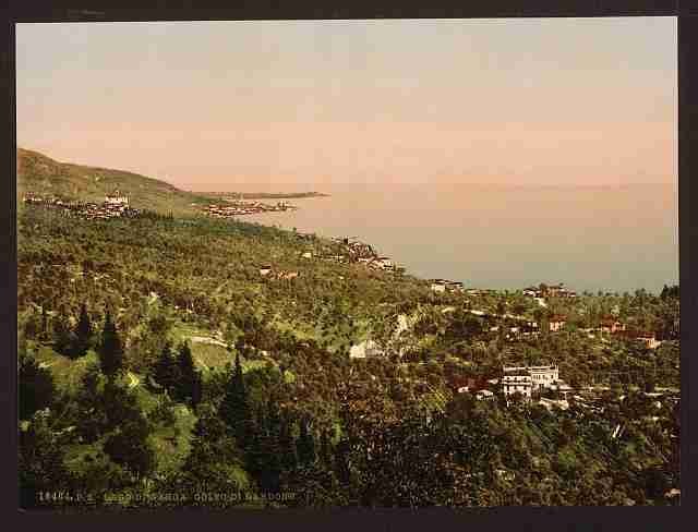 Vintage The bay Gardone Lake Garda A4 Photo Print