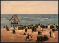 Vintage The beach Scheveningen III A4 Photo Print