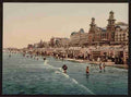 Vintage The beach and Kursaal II Blankenberghe A4 Photo Print