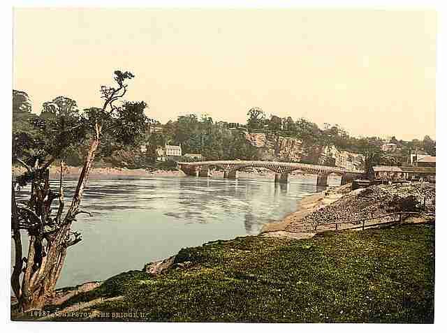 Vintage The bridge II Chepstow A4 Photo Print