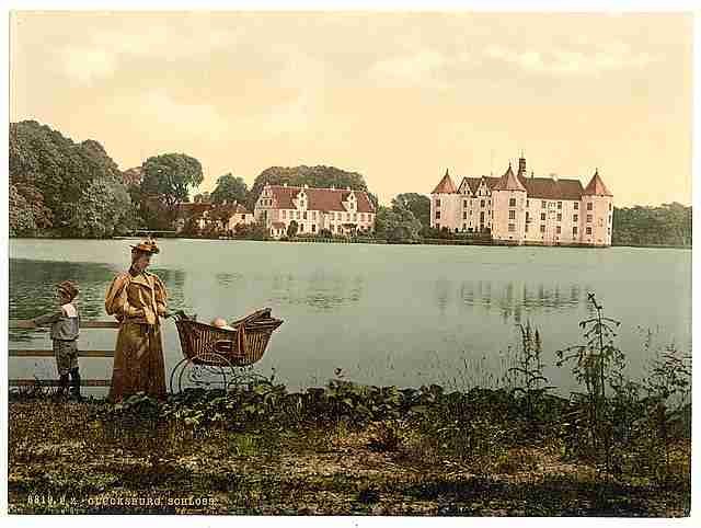 Vintage The castle Glucksburg Schleswig Holstein A4 Photo Print