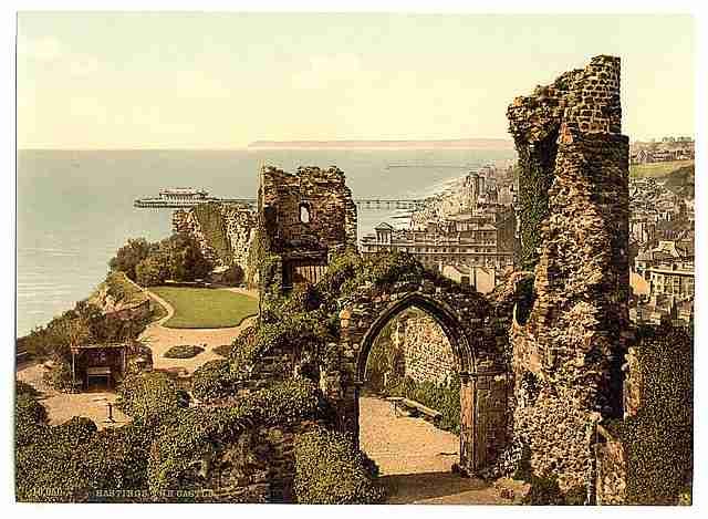 Vintage The castle Hastings A4 Photo Print