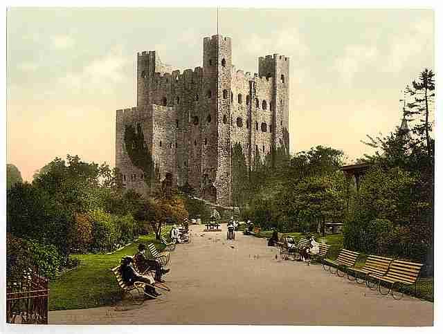 Vintage The castle Rochester A4 Photo Print