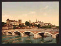 Vintage The castle and bridge Pau Pyrenees A4 Photo Print